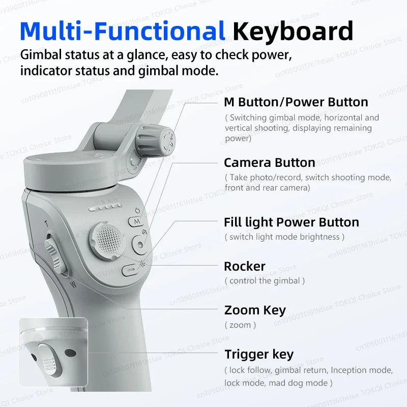 M01 3-axis gimbal mobile phone stabilizer